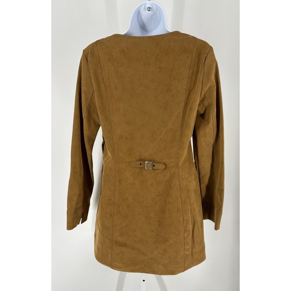 Free People Suede Lace-Up Mini Dress Tan Long Sleeve Boho Shift - Picture 3 of 6